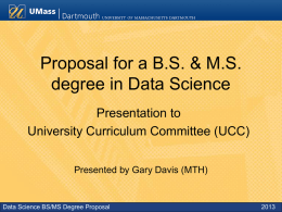 Data Science BS-MS degree proposal