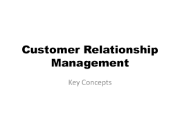 19. Customer Relationship Management