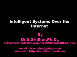 Intelligent Systems Over the Internet