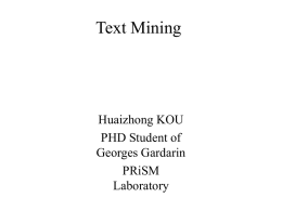 Text Mining - Georges Gardarin