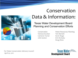 TWDB Conservation Data & Information