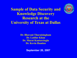 Bhavani-presesntation-for-IARPA - The University of Texas at Dallas