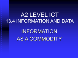 Information as a commodity