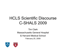 HCLS Scientific Discourse