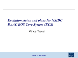 Evolution status and plans for ECS