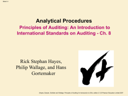 Principles of Auditing an Introduction to ISAs Ch. 9