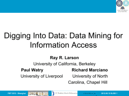 slides - Integrating Data Mining and Data Management