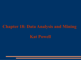 Data Analysis And Mining by Kat Powell (3/21)