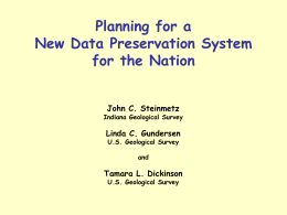 Implementation and Operation of an National Geoscience Data