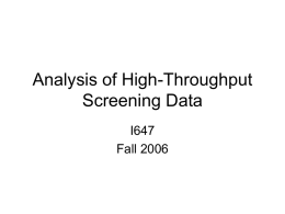 Analysis of High-Throughput Screening Data