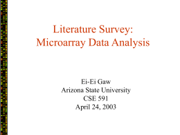 Literature Survey: Microarray Data Analysis