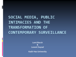 Publicized Intimacies in Social Media & Surveillance Presentation