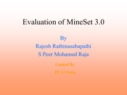 Evaluation of MineSet 3.0