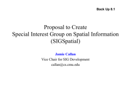 Proposal to Create SIGSpatial