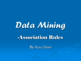 Data Mining by Rui Zhao
