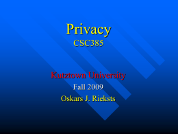 Privacy - Kutztown University