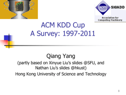 KDDCUP Survey - Department of Computer Science and Engineering