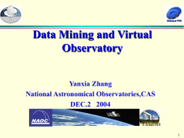 Data Mining - Chinese Virtual Observatory