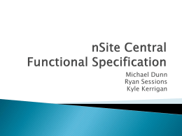 Functional Specification Presentation