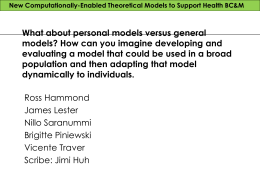 Breakout 1-personal models - Building New Theories of Human