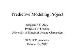 Investigations and Saves - University of Illinois at Urbana