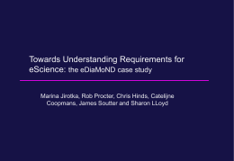 Towards Understanding Requirements for eScience