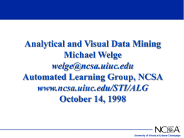 Analytical and Visual Data Mining