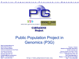 Executive Summary - Public Population Project in Genomics and