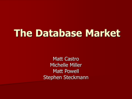 MySQL`s Targeted sectors of the Database Market
