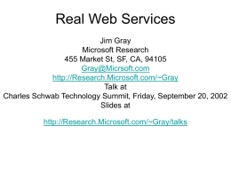 Real Web Services - Microsoft Research