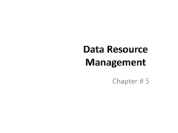 Implementing Data Resource Management