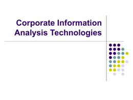 corporate information analysis technologies.ppt