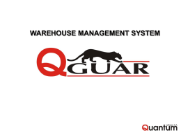 WMS Qguar - Structure - Consultanta Logistica