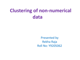 Clustering of non