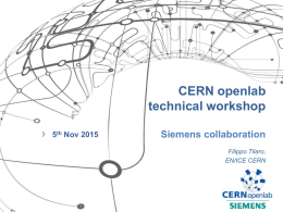 Siemens Openlab Workshop-5.Nov.2015x