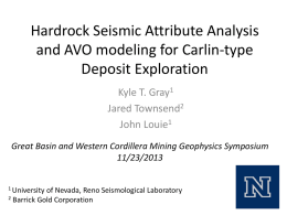 Seismic Prospecting for Concealed Carlin