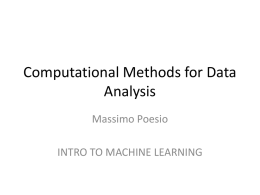Computational Methods for Data Analysis - clic