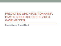Predicting which position an NFL player should be on the video