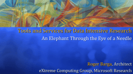 Select eXtreme Computing Group (XCG) Initiatives