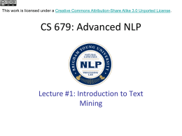 CS 601R: Advanced NLP