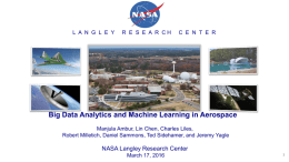 Big Data Analytics and Machine Learning in Aerospace