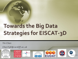 Towards the Big Data Strategies for EISCAT-3D