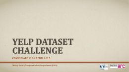 Yelp Dataset Challengex