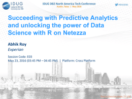 Succeeding with Predictive Analytics and unlocking the power of