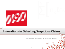 Innovations in Detecting Suspicious Claims