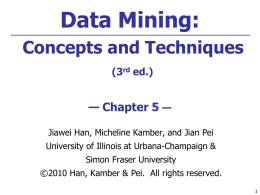 Chapter 5. Data Cube Technology