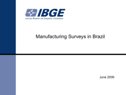 Manufacturing Surveys in Brazil - United Nations Statistics Division