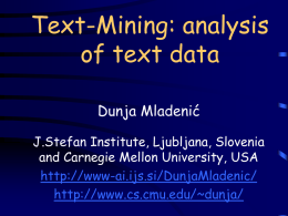 Text Mining - Index of
