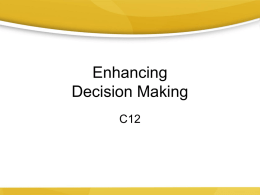 C12- Enhancing Decision Makingx
