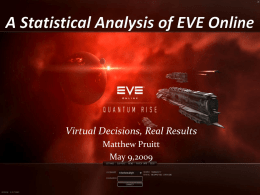 A Statistical Analysis of EVE Online